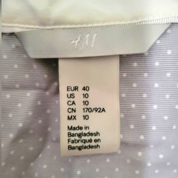 H&M Button Down Long Sleeve Gray Blouse | 10 - Picture 5 of 5